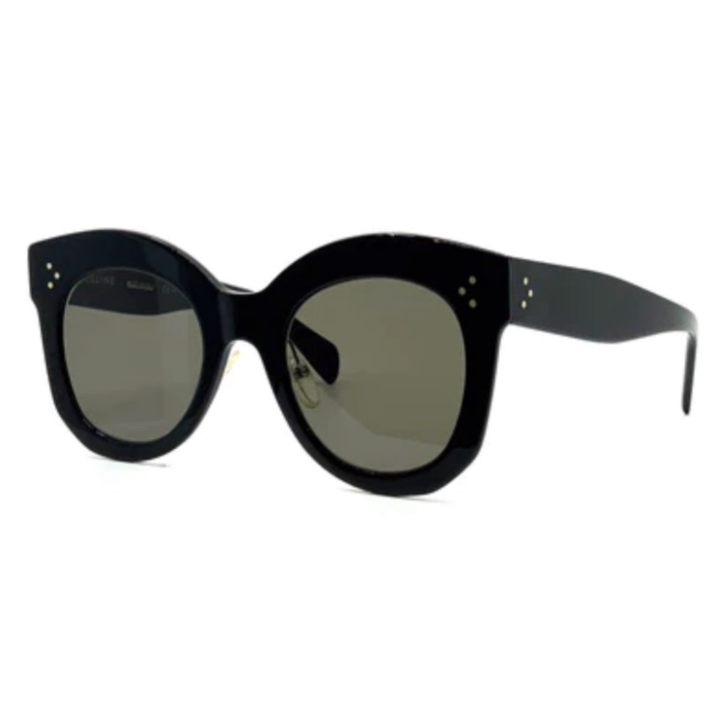 Black Celine CL 41443/S 06Z2M 50-24 155 Cat Eye Sunglasses Black Oversized